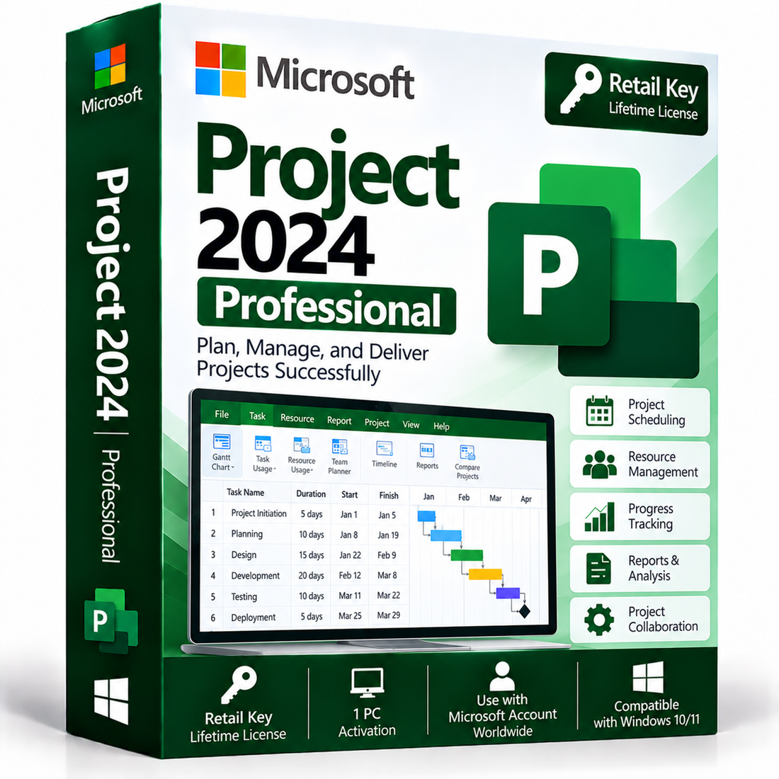 Microsoft Project 2024 Professional Key box