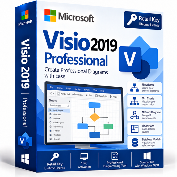 Microsoft Visio 2019 Professional Key box