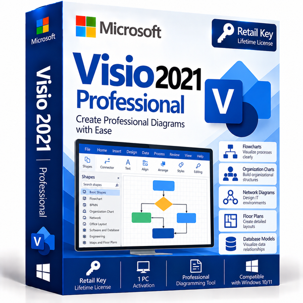 Microsoft Visio 2021 Professional Key box